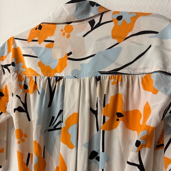 Diane von Furstenberg, Print 100% Silk Romper Shorts - Picture 9 of 11